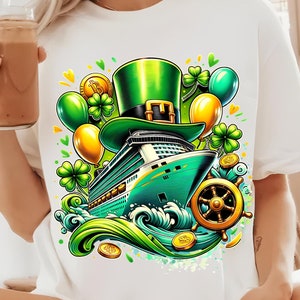 St. Patrick's Cruise Squad 2025 Png, Shenanigans Png, St. Patrick's Cruising Png, Happy Cruise Png, Shamrock Cruise Trip, Lucky Vibes Png