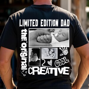 Papá edición limitada PNG | Regalo personalizado para el Día del Padre | Diseño de camiseta personalizada con la foto de tu hijo | Papá único El papá original PNG