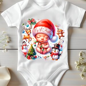 Bébé Mon 1er Noël 2024 PNG, Conception de sublimation de couronne de bébé, Conception de cartes de Noël, Conception de sac de Père Noël, Téléchargement numérique