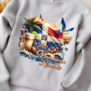Repubblica Dominicana Tshirt Sublimazione PNG Maglietta da donna dominicana Bandiera della Repubblica Dominicana Regalo dominicano Vacanza 2025 Viaggio estivo 2025