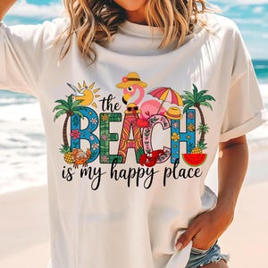 The Beach Is My Happy Place Png, Beach Life Png, Digital Downloads, Beach, Sublimation Design,Sunset Png,Summer Life,Sublimation,Love Summer