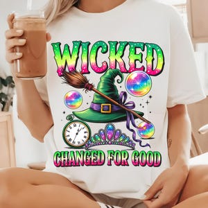 Wicked Change for Good PNG, Retro Wizard of Oz-ontwerp, Wicked Musical Movie Sublimatie Wizard Png Digitale Download Wizard Musical Movie Png