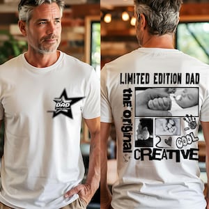 Papá edición limitada PNG | Regalo personalizado para el Día del Padre | Diseño de camiseta personalizada con la foto de tu hijo | Papá único El papá original PNG
