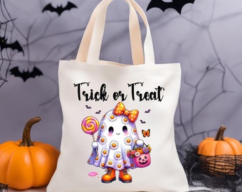 Halloween Sublimation Design, Ghost Trick or Treat, PNG Digital Download - Cute Trick or Treat Tote Mug Tshirt Tumbler Sublimation