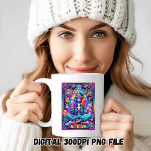 La carta del tarot de los 90 PNG, criada en el humor de las cartas del tarot de los 90, diseño de sublimación de esqueleto retro, carta del tarot de cinta de casete PNG