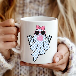 Girly Ghost Blowing Bubble Bundle PNG Cute Ghost Fall Shirt Sublimation ...