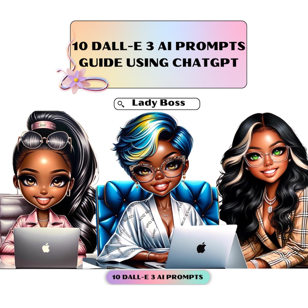 Dall-e3 Ai Art Prompt Guide, Lady Boss, Office Black Women Art Prompts ...