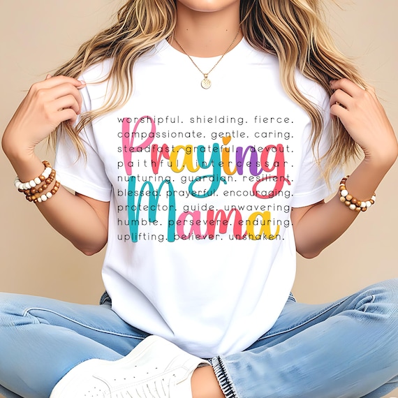 Praying Mama PNG | Christian Mom Sublimation Design | Faith Mother’s Day Clipart | Religious Mom Life Christian Mom PNG |  Digital Download