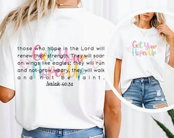 Hope Shirt PNG/SVG | Christian Shirt for Sublimation | Front and Back PNG Shirt Design | Faith-Inspired Encouraging Christian Hope Quote Svg
