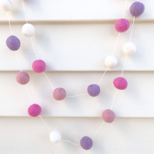 Garland | Wool Felt Ball | Felt Ball Garland | Pom Pom | Bunting | Baby Nursery | Pom Pom Garland | wedding Banner | pastel