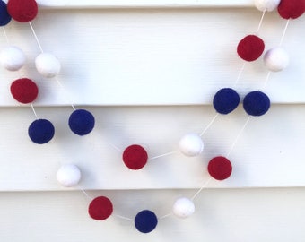 Express Shipping Form USA | Red Blue white Garland - Nursery Decor, Baby Shower Decorations, Room Decor, Birthday party, Independent Day