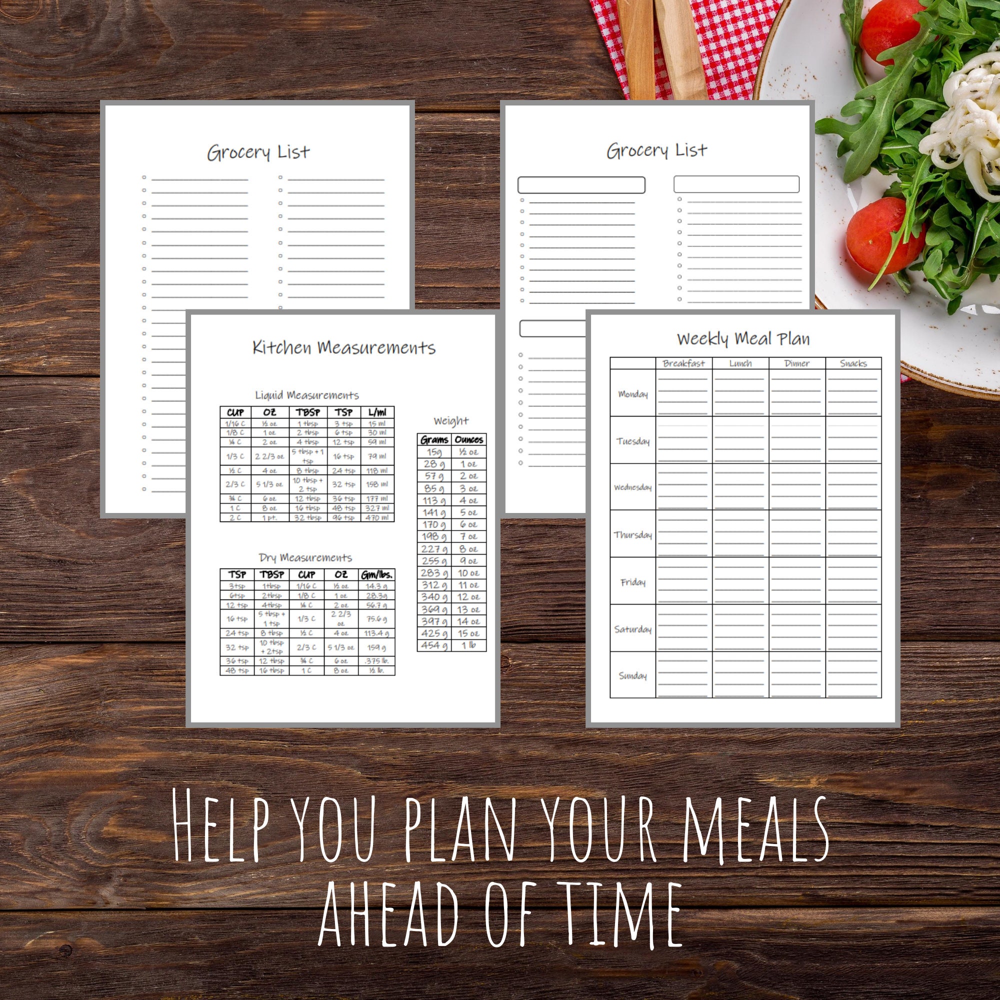 Meal Planner, Weight Watchers, Recipes, Weight Watchers Meal Planner - Etsy