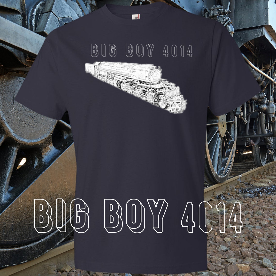 Big Boy 4014 Steam Youth Lightweight TShirt Train Etsy