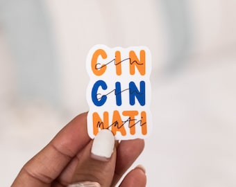 Pegatina impermeable de fútbol de Cincinnati