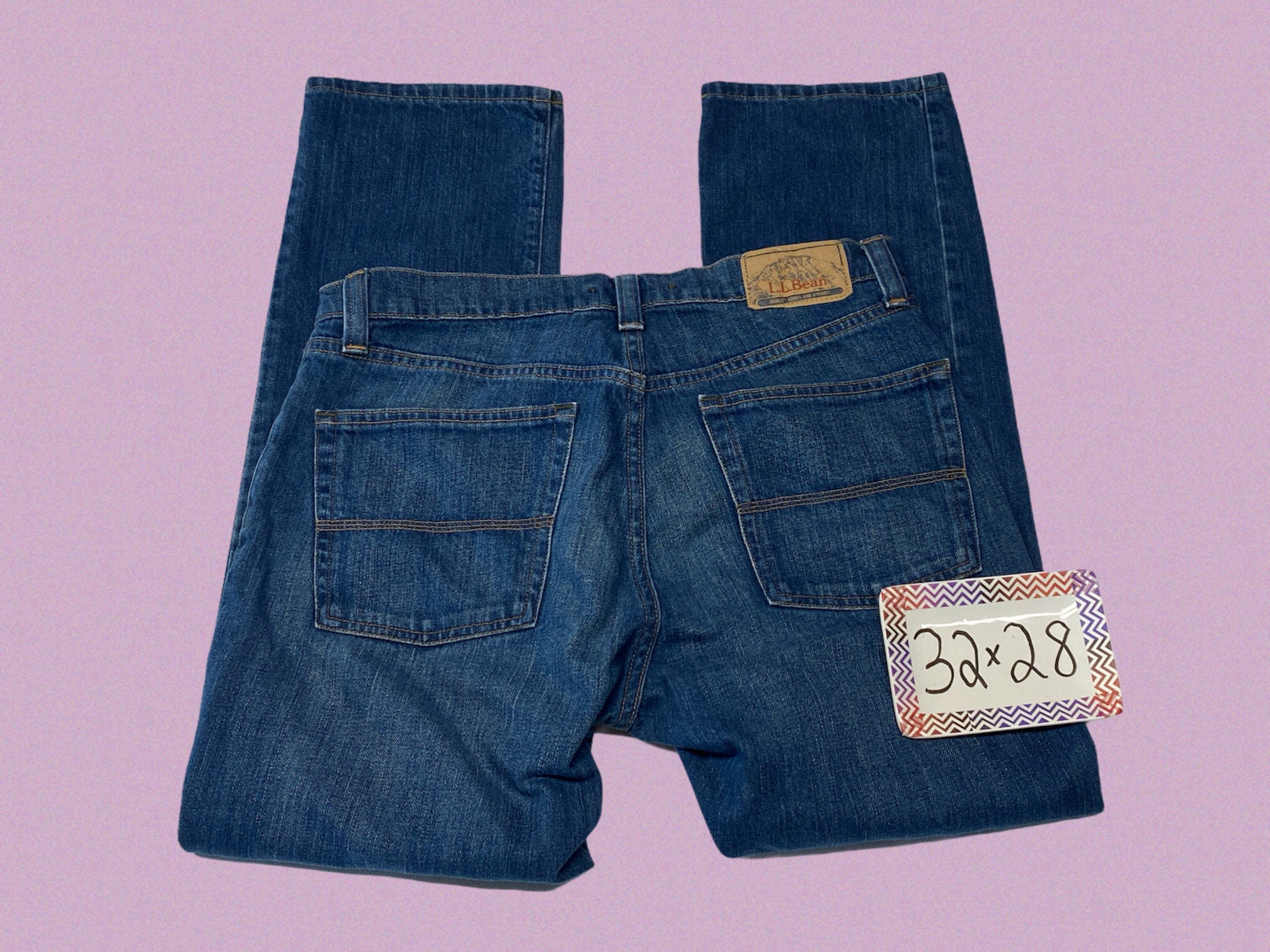 LL Bean Vintage Jeans Womens Denim Unisex Style Dark Wash | Etsy
