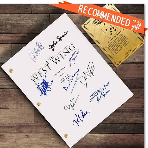 The West Wing TV Script Signed Autograph Screenplay   - CJ Cregg, Leo McGarry, Josh Lyman, Josiah Barlet, Toby Ziegler, Charlie Young