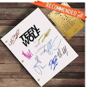 Teen Wolf TV Script Card autografata - Tyler Posey, Holland Roden, Dylan O'brien, Linden Ashby, Melissa Ponzio, Crystal Reed