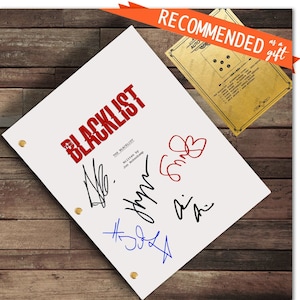 The Blacklist TV Roteiro Autografado Roteiro Autógrafo - James Spader, Raymond Red Reddington, Megan Boone, Elizabeth Keen, Donald Ressler