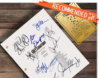 Grey&#39;s Anatomy TV Show Script Signed Autograph Screenplay   Ellen Pompeo, Patrick Dempsey, Katherine Heigl, Sandra Oh, Justin Chambers