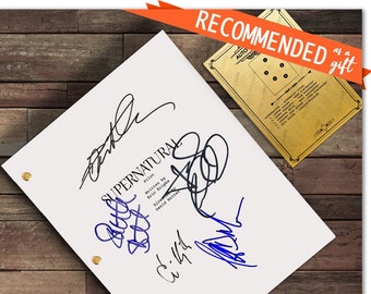 Supernatural TV Signed Script Autograph Screenplay Jensen Ackles, Jared Padalecki, Jeffrey Dean Morgan, Dean Sam John Winchester