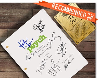 Psych TV Show Script Signed Autograph Screenplay   James Roday Dule Hill Maggie Lawson Timothy Omundson Shawn Spencer Burton Guster Gus