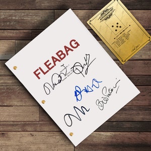 Roteiro da série Fleabag - Autógrafo do elenco - Reimpressão do roteiro da série de TV