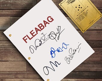 Fleabag TV Reproduction Script Autograph Screenplay Phoebe Waller-Bridge,  Andrew Scott, Olivia Colman Brett Gelman, Bill Paterson