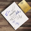 Sherlock TV Show Script Reproduction Autograph Screenplay   Card Sherlock Holmes John Watson Lestrade Benedict Cumberbatch Martin Freeman product logo