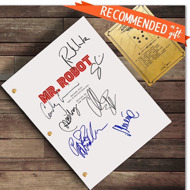 Mr. Robot Script Mr. Robot Pilot Script - Signed Cast Autograph Reproduction Screenplay ...