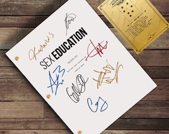 Sex Education TV Script - Signed Cast Autograph TV Series Reprint Screenplay