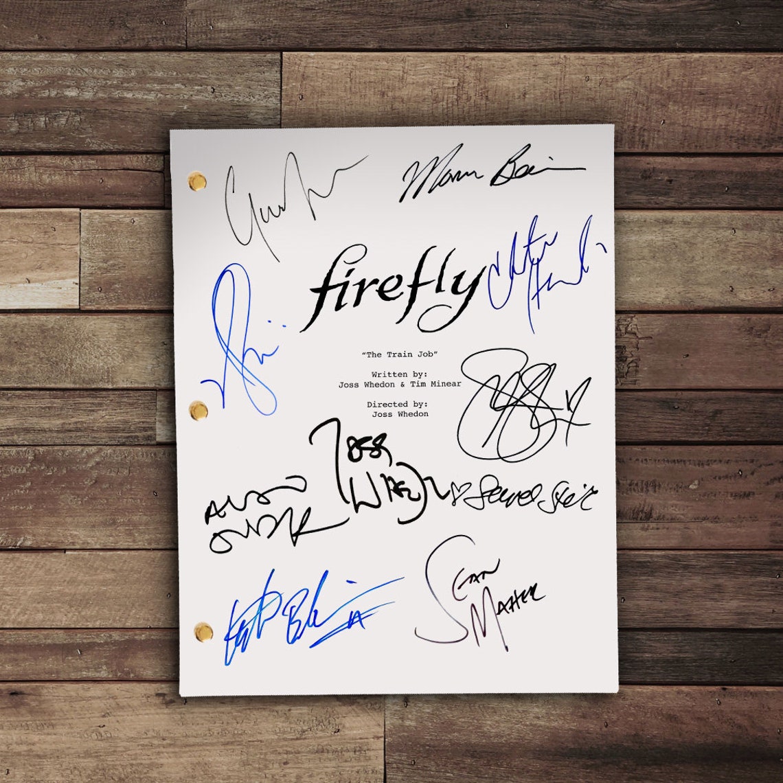 Firefly TV Show Script Signed Autograph Screenplay Card Nathan | Etsy
