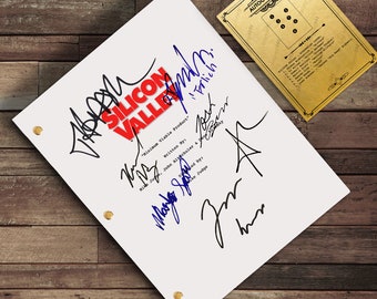 Silicon Valley TV Show Skript signiert Autogramm Drehbuch Karte | Thomas Middleditch, TJ Miller, Erlich Bachman, Richard Hendricks