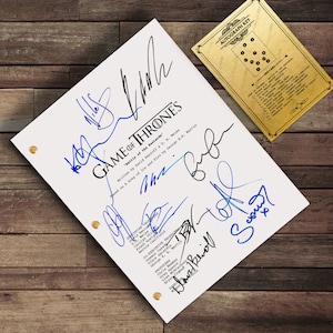 Script de Game of Thrones Battle of the Bastards - Réimpression du scénario de la série télévisée, autographe signé des acteurs
