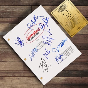 Arrested Entwicklung TV Script signiertes Autogramm Drehbuch Jason Bateman, Portia De Rossi, Michael Bluth, Lindsay Bluth, Will Arnett