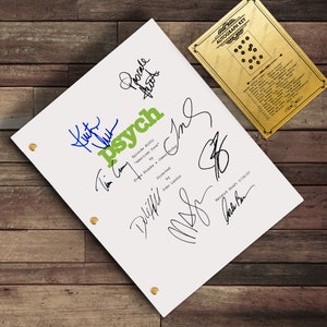 Psych TV Show Script - Signed Cast Autograph TV Series Reprint Screenplay