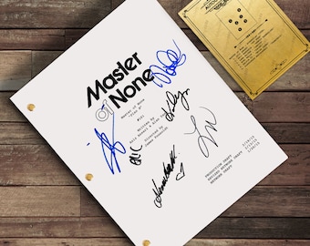 Master of None TV Signed Script Autograph Screenplay Aziz Ansari, Eric Wareheim, Noel Wells, Lena Waithe, Dev Shah