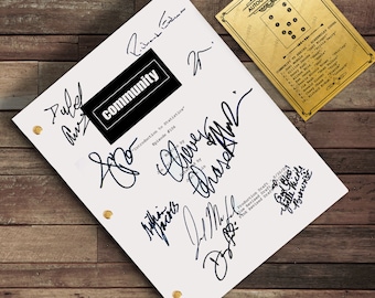 Community TV Show Script - Signed Cast Autograph TV Series Reprint Screenplay