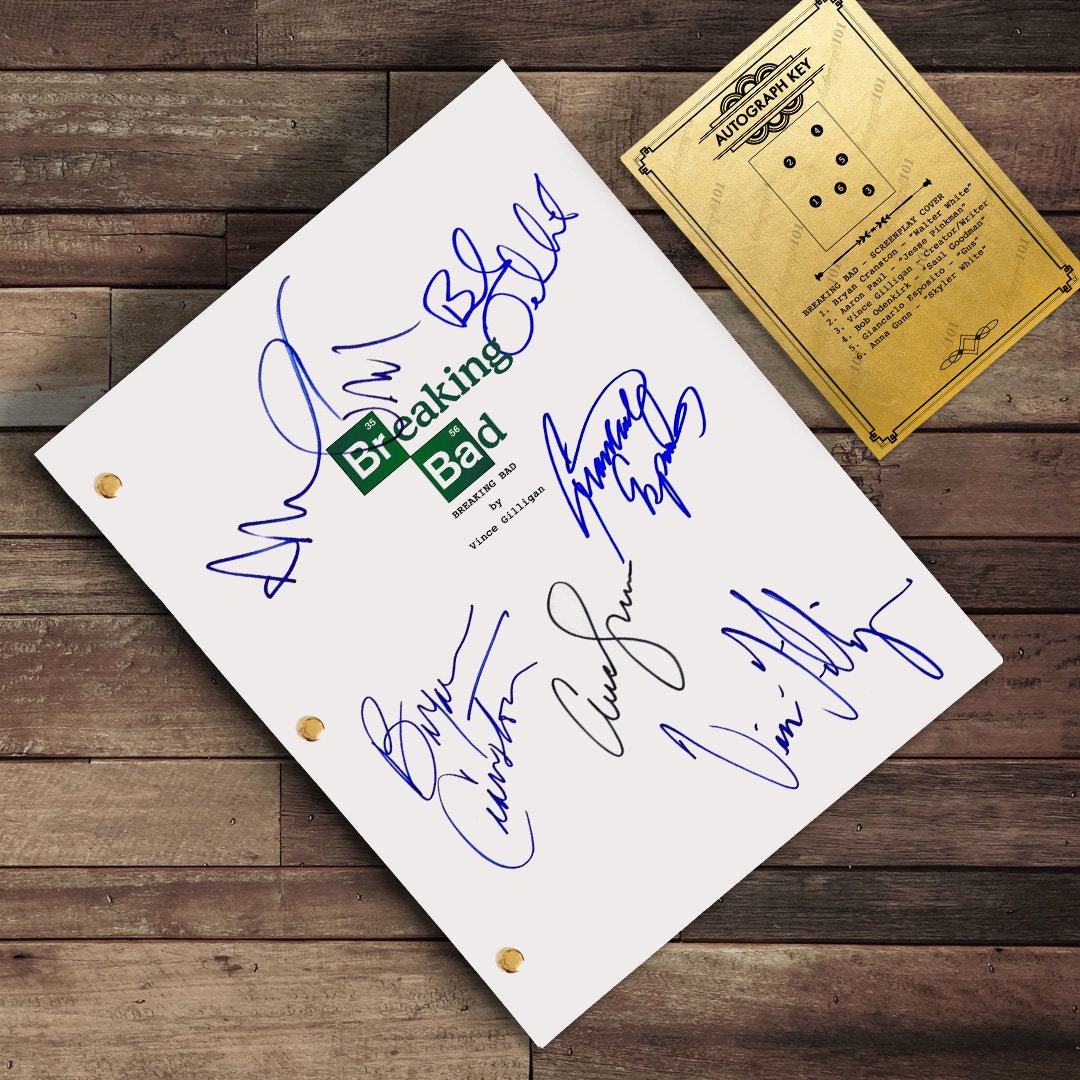 Breaking Bad Script - Signed Cast Autograph TV Series Reprint ...