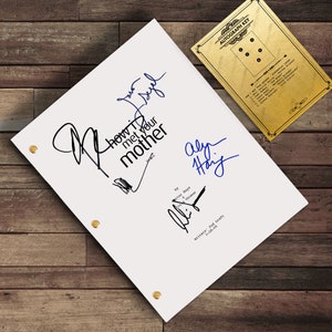 Guión de la serie de televisión Cómo conocí a vuestra madre Guión firmado y autógrafo HIMYM, Neil Patrick Harris, Cobie Smulders, Josh Radnor, Jason Segal