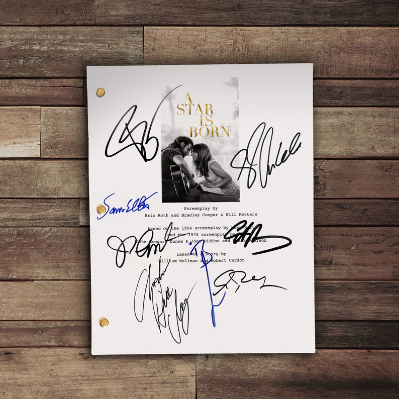 A Star is Born Film Script Sign Autograph Lady Gaga Bradley | Etsy