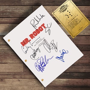 Guion del episodio piloto de Mr. Robot - Reproducción del guion firmada por el reparto