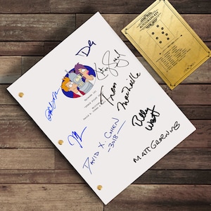 Futurama TV Script Autogramm Drehbuch Signiert Matt Groening, David Cohen, John Dimaggio, Billy West, Katey Saga, Bender, Philips