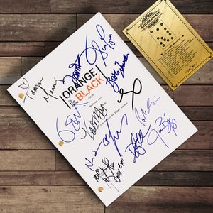 Orange is the New Black TV Script Autogramm Piper Chapman, Alex Vause, Suzanne Warren, Crazy Eyes, Litchfield, OITNB