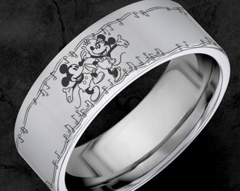 Disney Wedding Bands Etsy