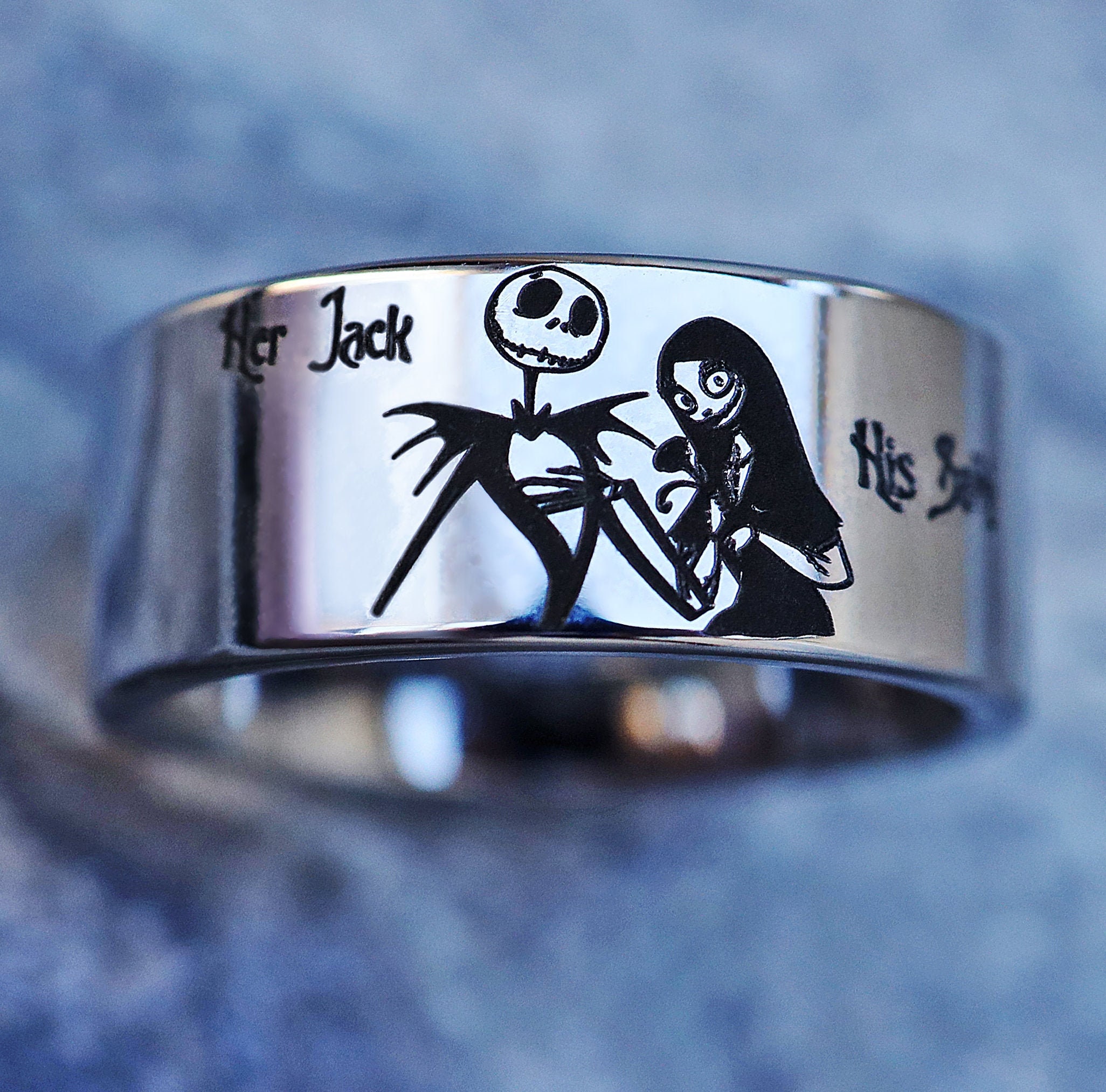 Jack Skellington Wedding Ring Her Jack His Sally Nightmare