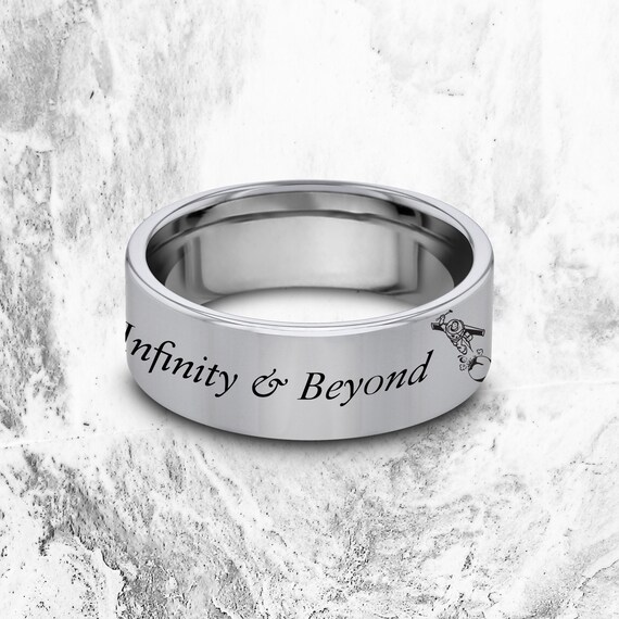 Disney Toy Story Wedding Band To Infinity And Beyond Ring Etsy