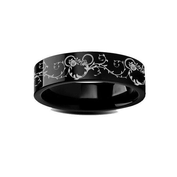 Minnie Mouse Filigree Baroque Wedding Band Mickey And Minnie Etsy