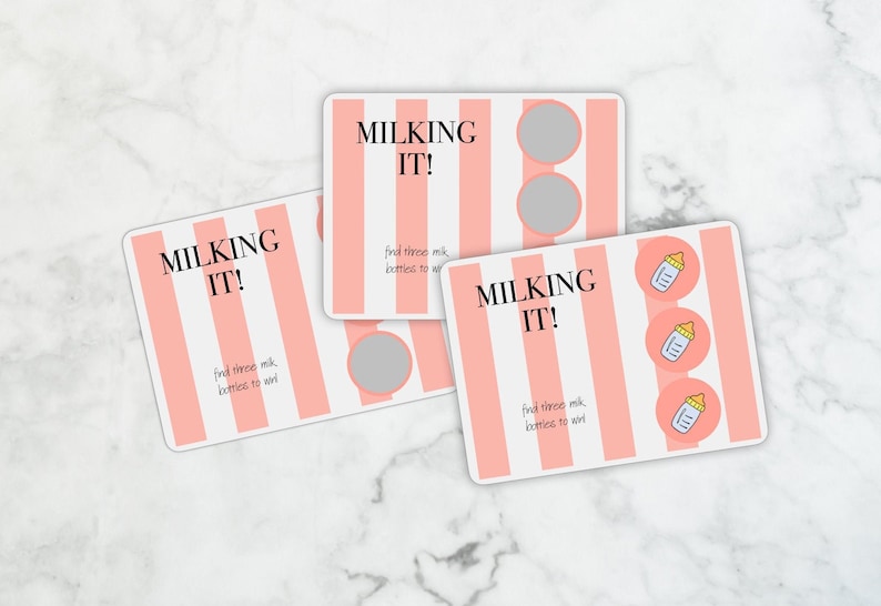 12pc Baby Shower Game Scratch Cards Etsy
