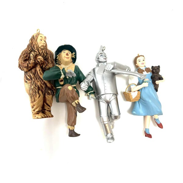 Wizard of Oz Ornaments/ Dorothy, Lion, Scarecrow and Tin Man