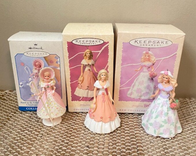 Vintage Hallmark Barbie Ornaments/little Bo Beep/two Springtime - Etsy
